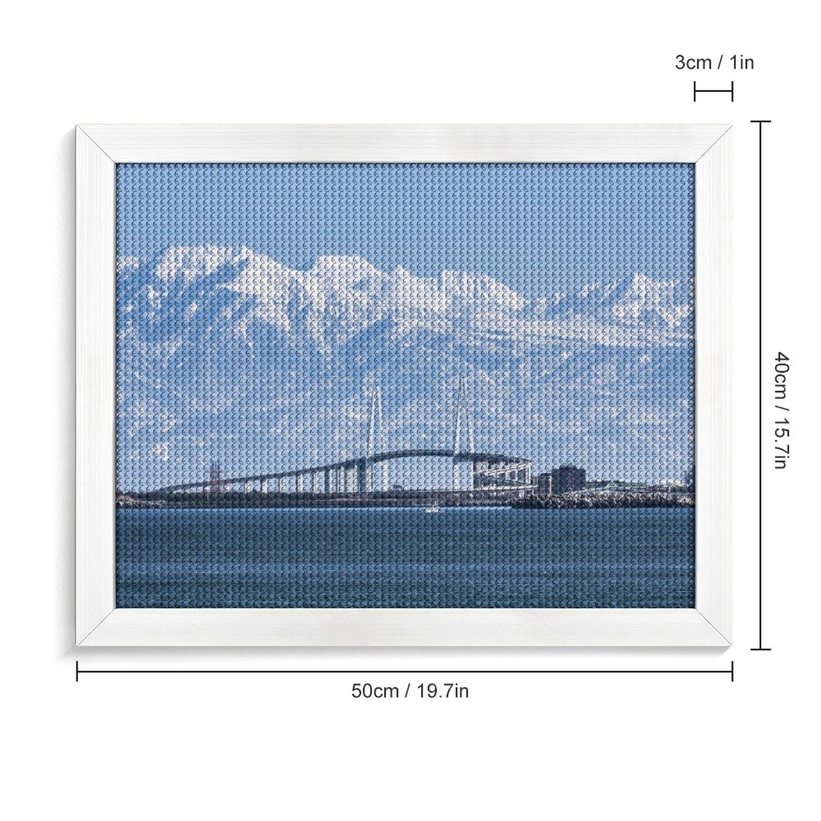 Amazon | ダイヤモンドアート 富山県 立山連峰と新湊大橋 ダイヤモンド